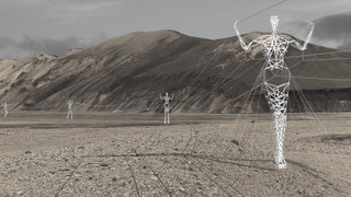 Illustration for article titled These Beautiful Giant Sculptures Support Power Lines With Style